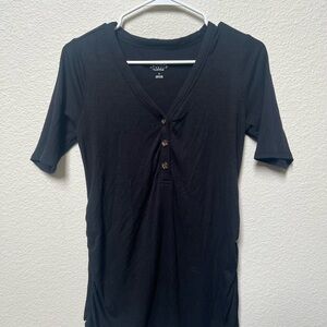 Isabel Maternity by Ingrid & Isabel Black Knit Top